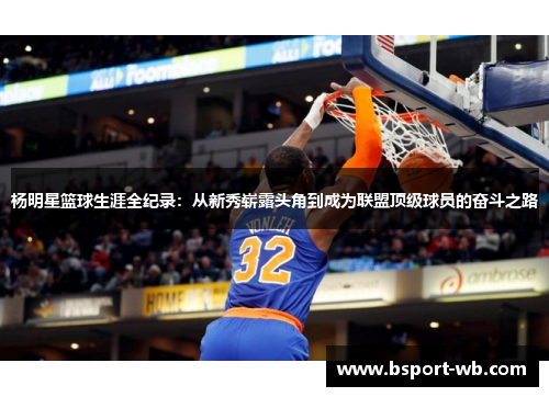 杨明星篮球生涯全纪录：从新秀崭露头角到成为联盟顶级球员的奋斗之路